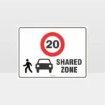 Shared Zone 20KPH L Sign