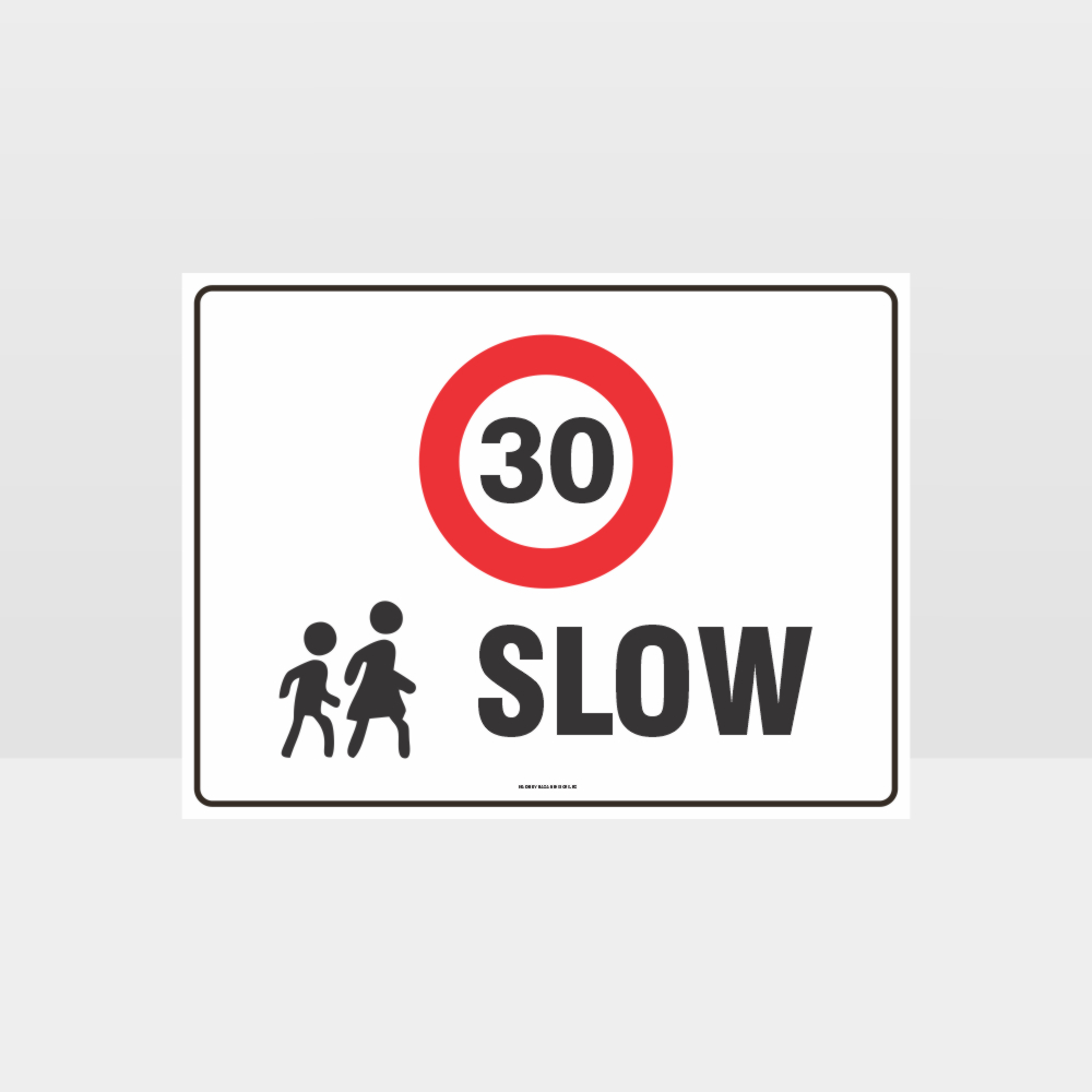 traffic_344 30km Slow Sign