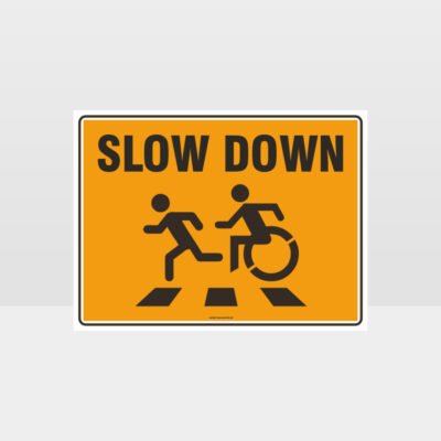 Slow Down Orange L Sign