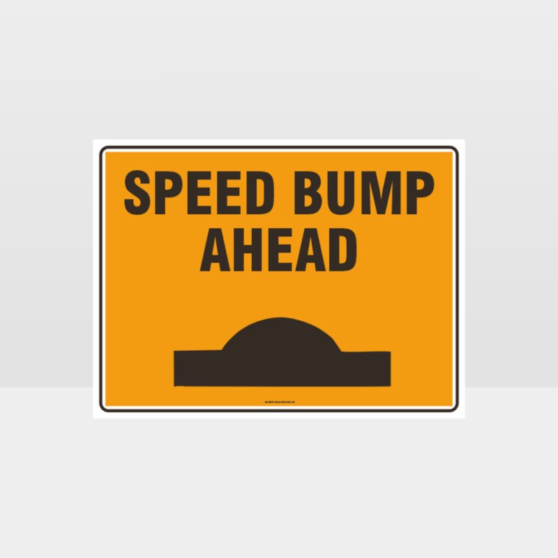 Speed Bump Ahead L Sign