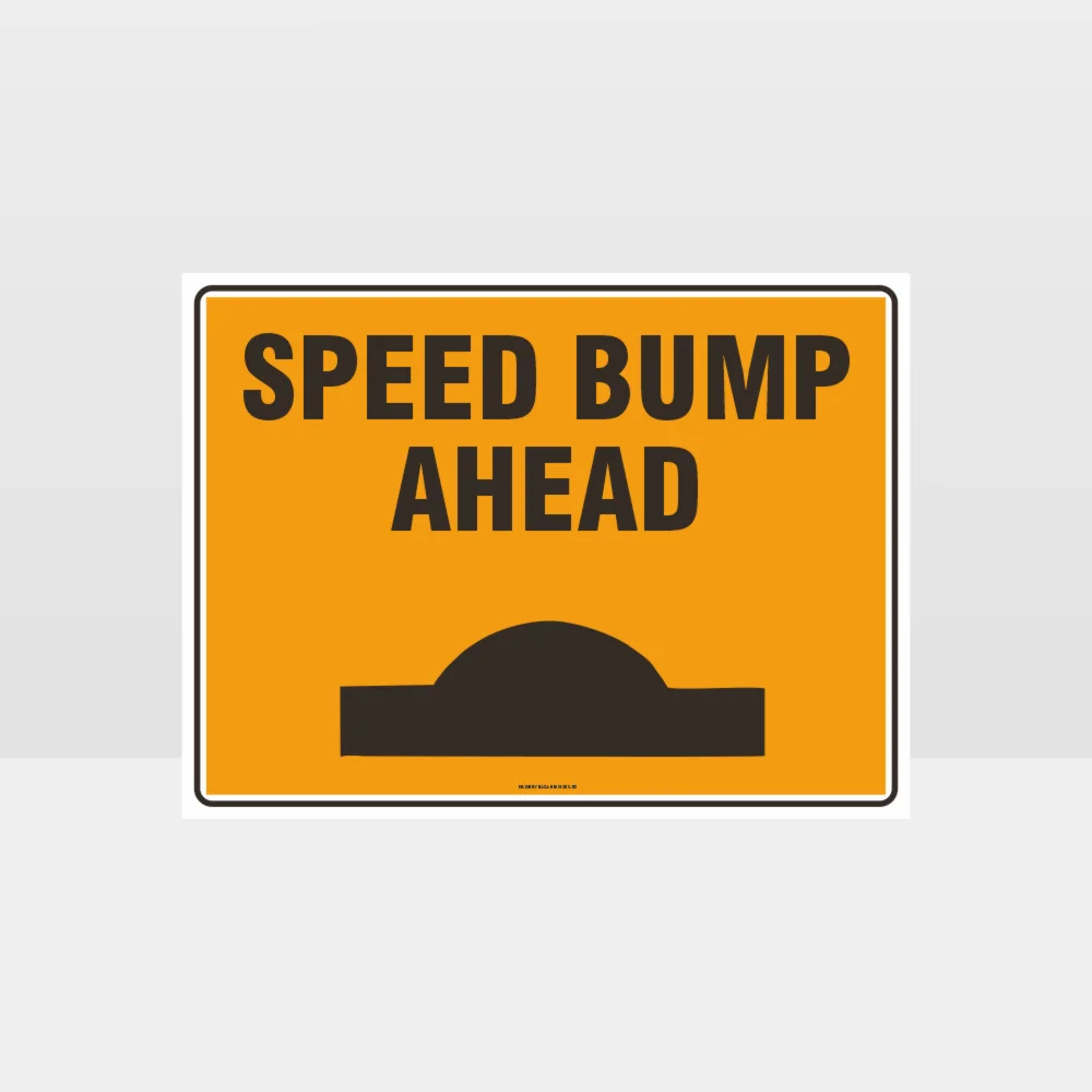 Speed Bump Ahead L Sign