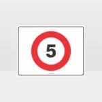 5 KPH Speed L Sign