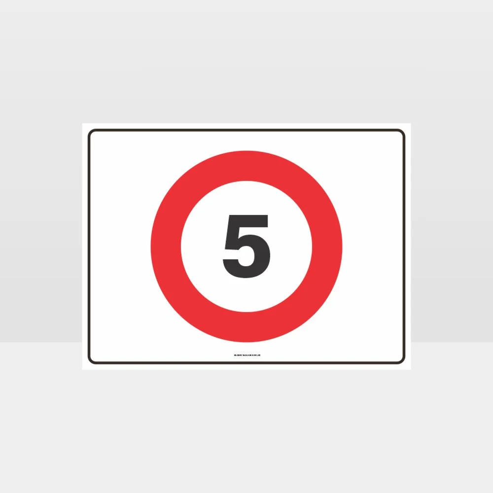 5 KPH Speed L Sign