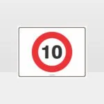 10 KPH Speed L Sign