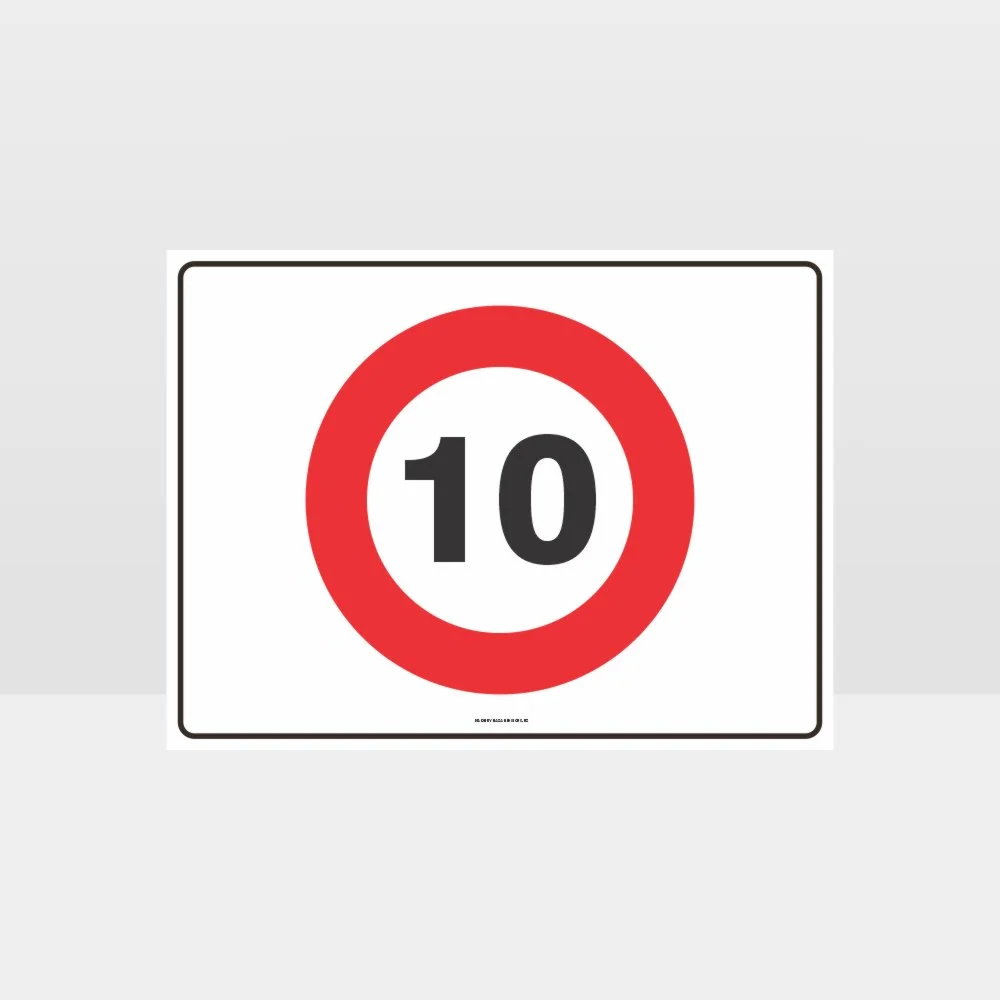 10 KPH Speed L Sign