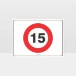 15 KPH Speed L Sign