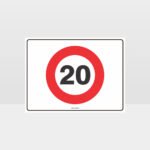 20 KPH Speed L Sign