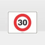 30 KPH Speed L Sign