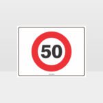 50 KPH Speed L Sign
