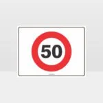 50 KPH Speed L Sign