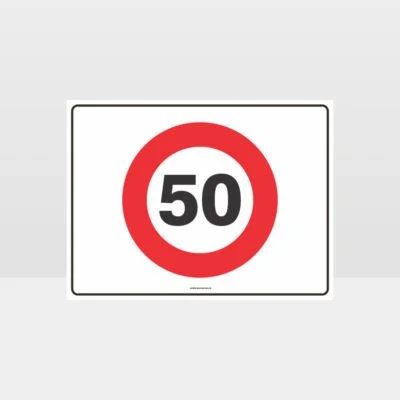 50 KPH Speed L Sign