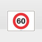 60 KPH Speed L Sign