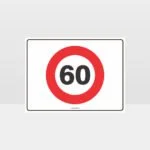60 KPH Speed L Sign