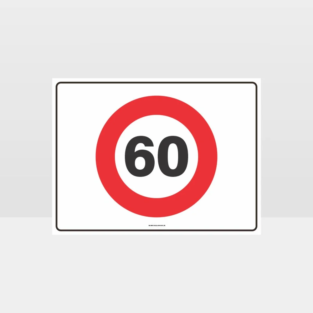 60 KPH Speed L Sign