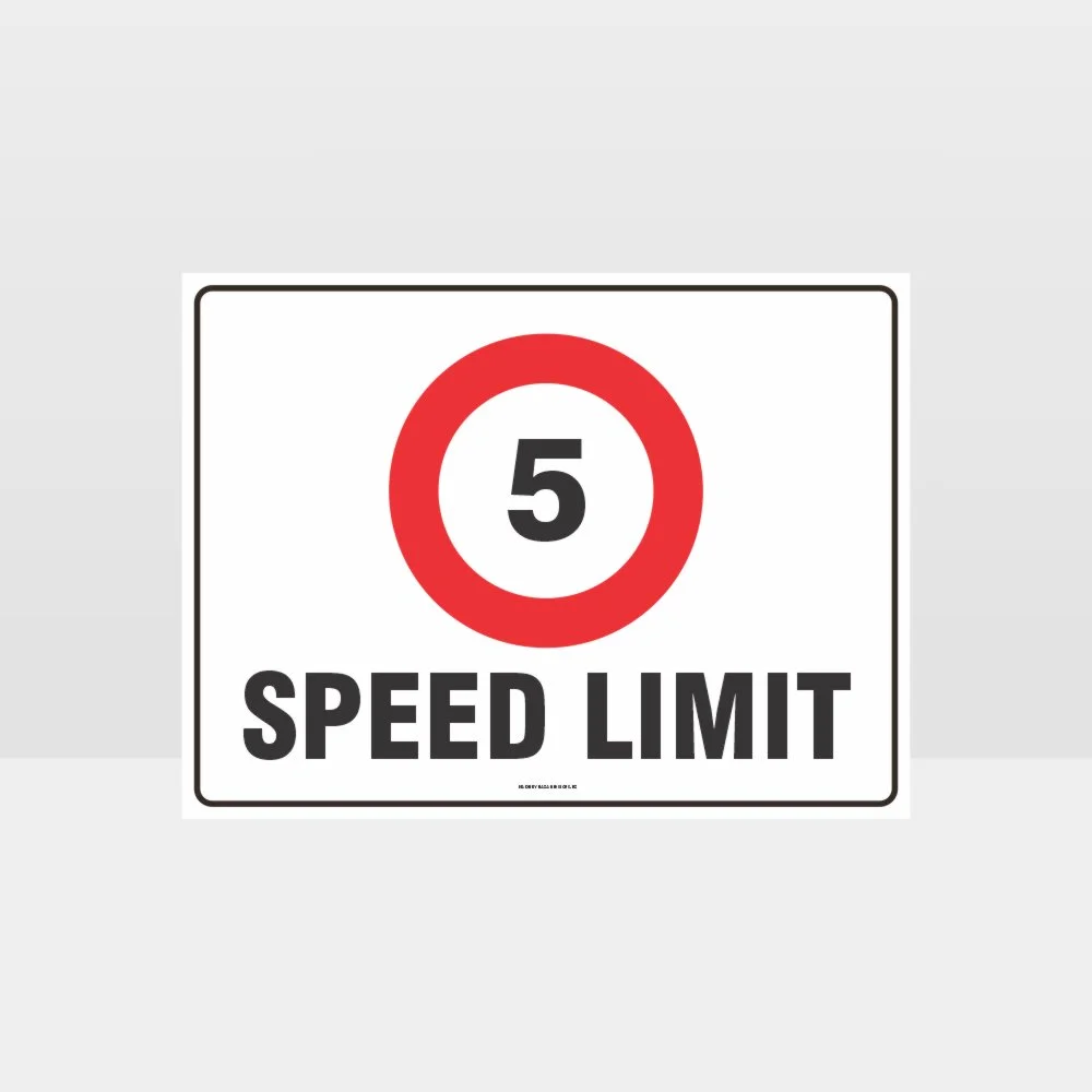 5 KPH Speed Limit L Sign