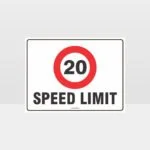20 KPH Speed Limit L Sign