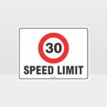 30 KPH Speed Limit L Sign