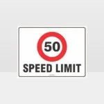 50 KPH Speed Limit L Sign
