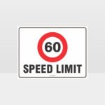 60 KPH Speed Limit L Sign