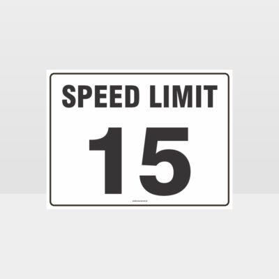 Speed Limit 15 KPH L Sign
