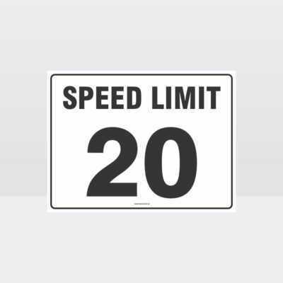 Speed Limit 20 KPH L Sign