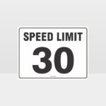 Speed Limit 30 KPH L Sign