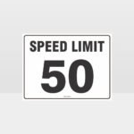 Speed Limit 50 KPH L Sign