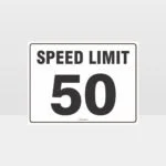 Speed Limit 50 KPH L Sign