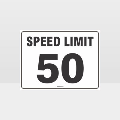 Speed Limit 50 KPH L Sign