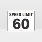 Speed Limit 60 KPH L Sign