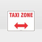 Taxi Zone Left And Right Arrow L Sign
