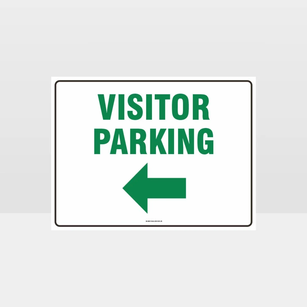 Visitor Parking Left Arrow L Sign