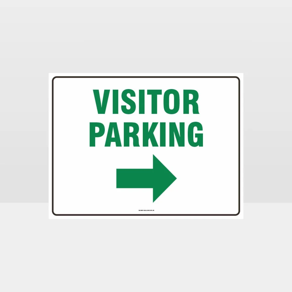 Visitor Parking Right Arrow L Sign