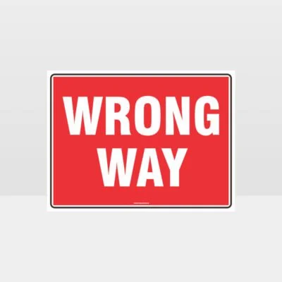 Wrong Way L Sign