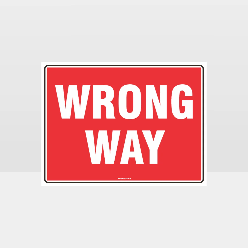 Wrong Way L Sign