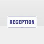Reception White Background Sign