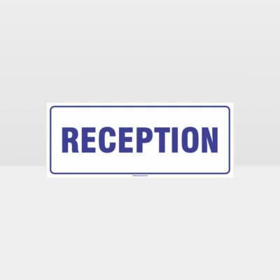 Reception White Background Sign