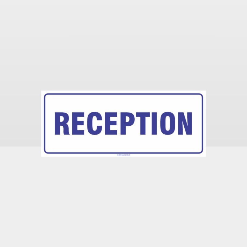 Reception White Background Sign