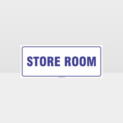 Store Room White Background Sign