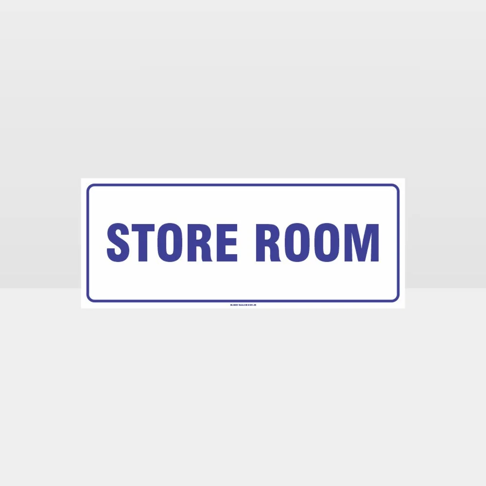 Store Room White Background Sign