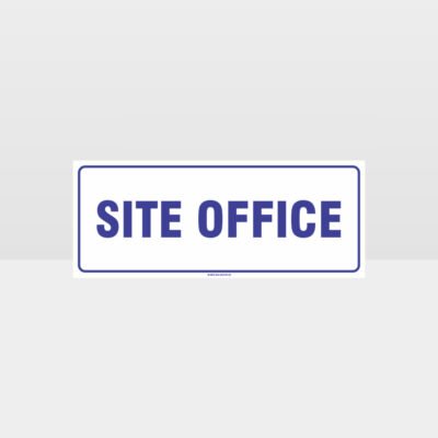 Site Office White Background Sign