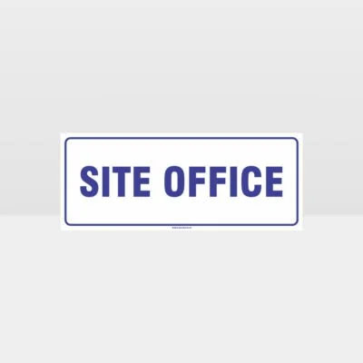 Site Office White Background Sign