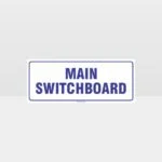 Main Switchboard White Background Sign