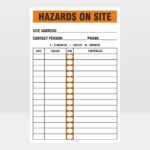Hazards On Site Sign