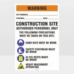 Warning Construction Site