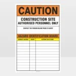 Caution Construction Site Sign