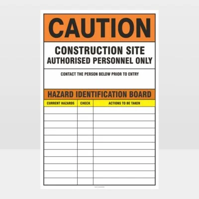 Caution Construction Site Sign