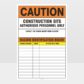 Caution Construction Site Sign