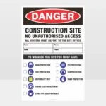 Danger Construction Site Large Sign 01