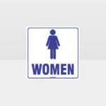 Women Toilet White Background Sign